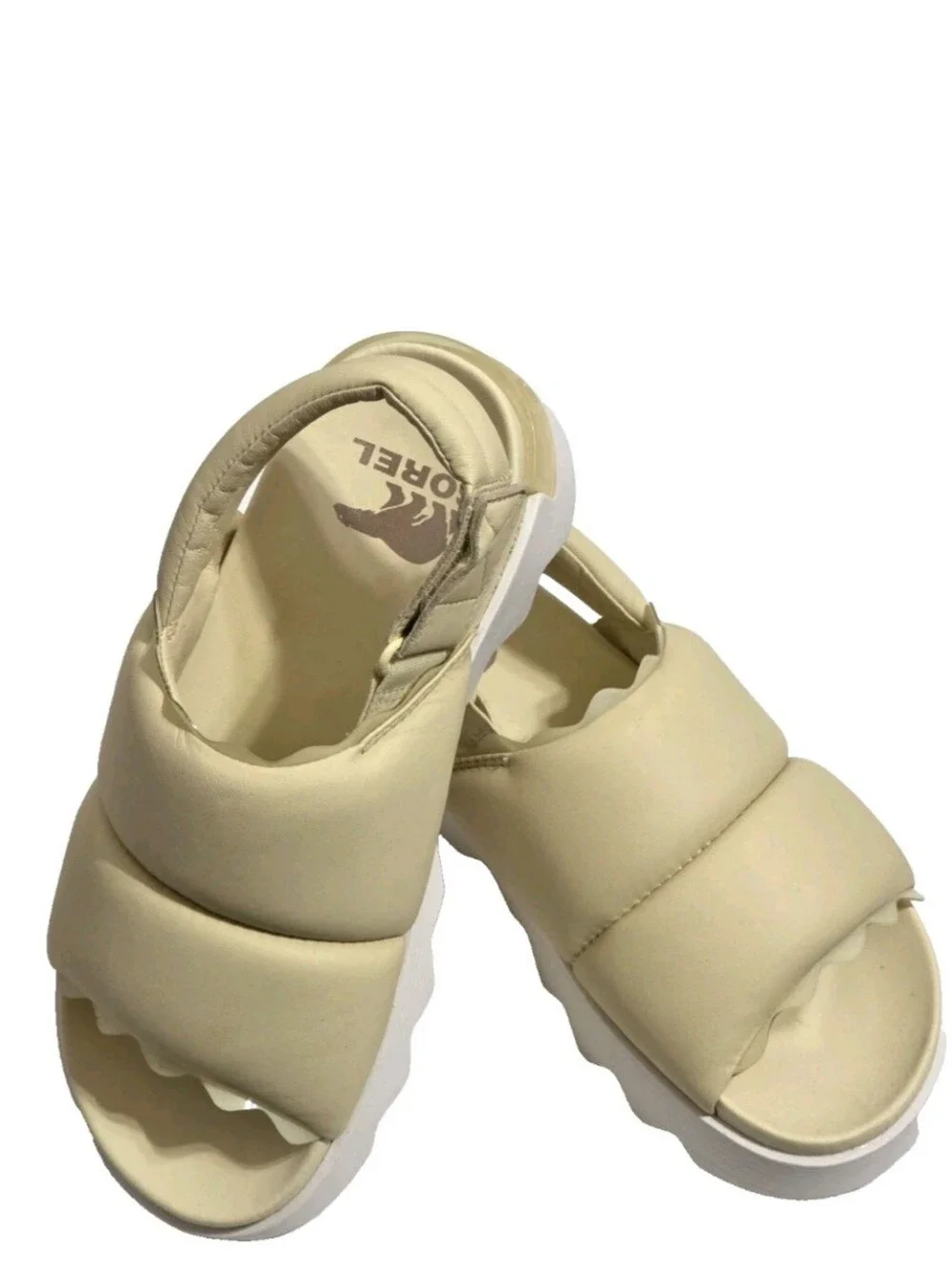 Sorel Viibe Honey White, Sea Salt Slingback Sandal